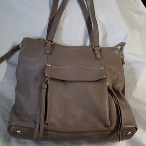 Kooba Tan Shoulder Bag with Relaxed Structure and Spacious Interior